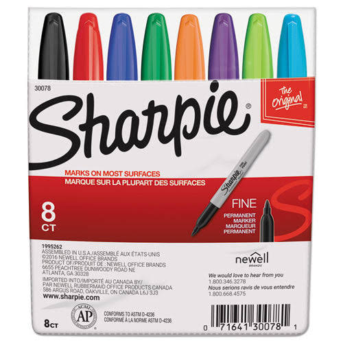 Sharpie Permanent Marker Set - Fine Point, 8 Set