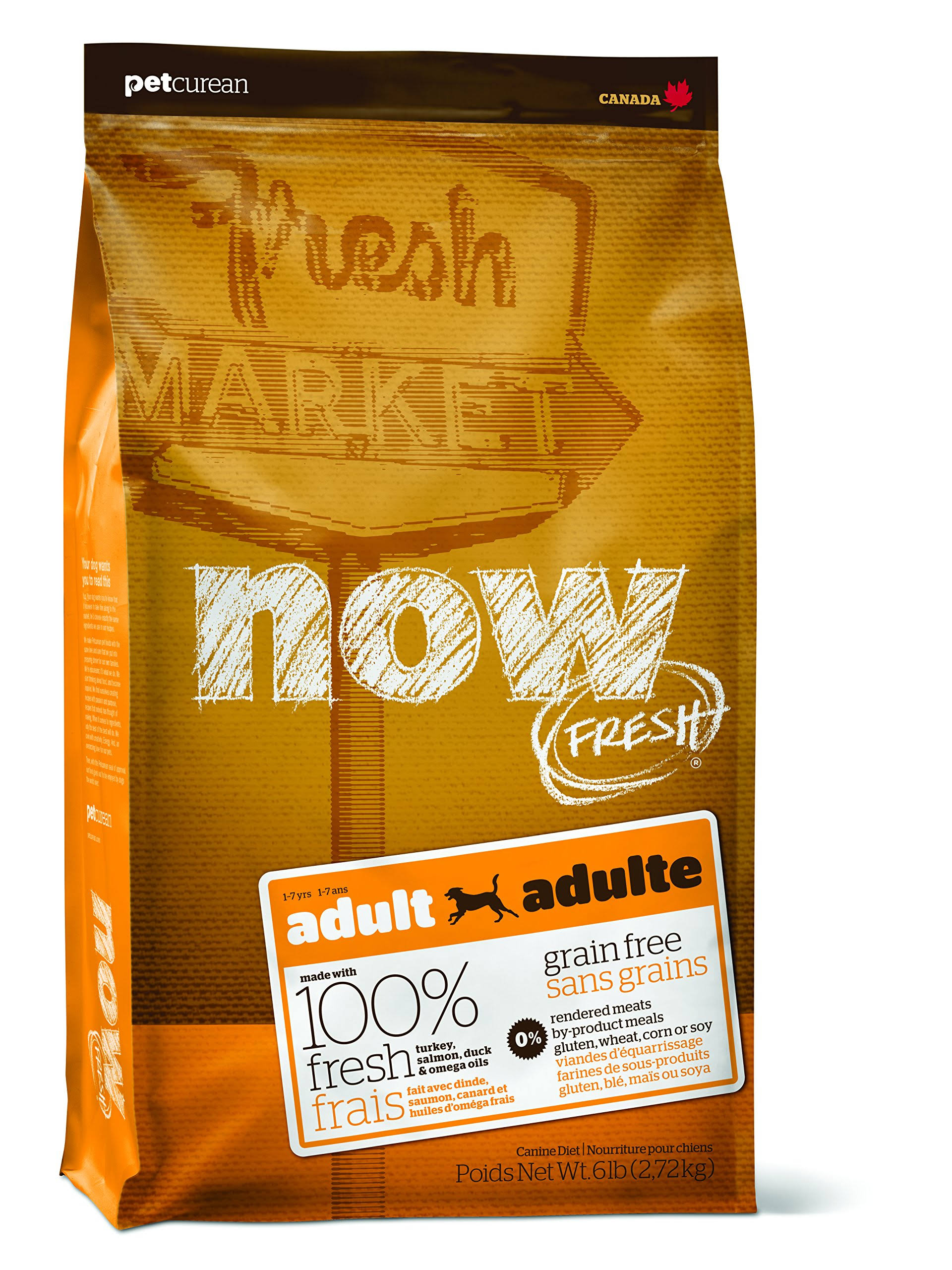 Petcurean Now! Fresh Grain Free Adult Dog Dry Food - 2.72kg