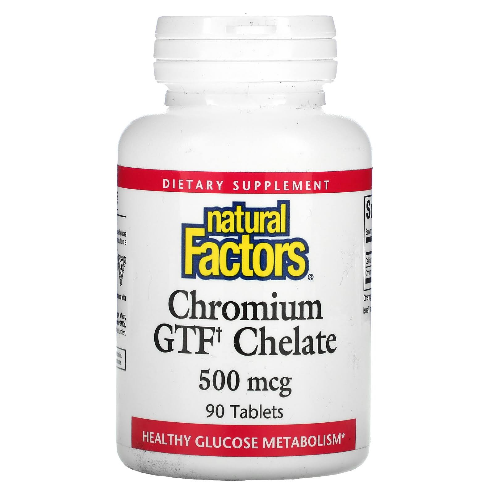 Natural Factors Chromium GTF Chelate 500mcg - 90 Tablets