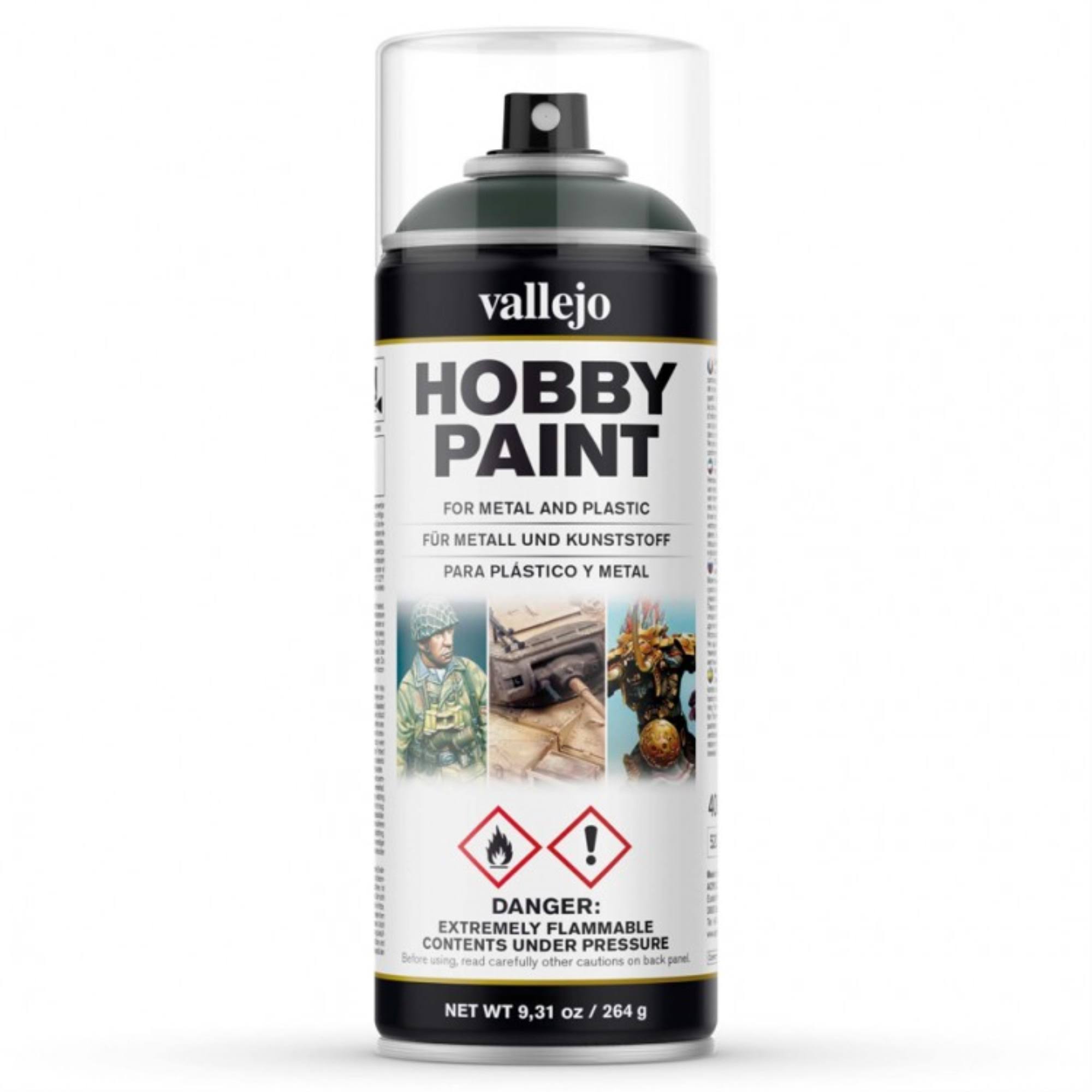 Vallejo Hobby Paint Spray - Dark Green, 400ml