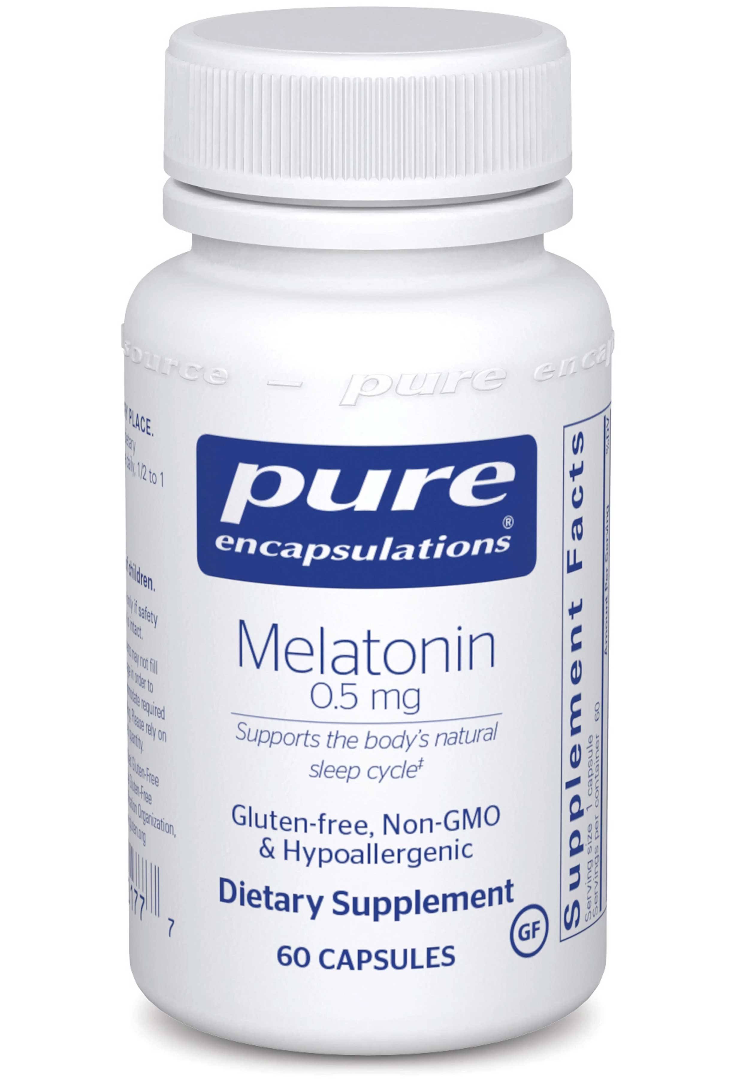 Pure Encapsulations Melatonin Hypoallergenic Supplement - 60 Capsules