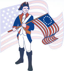 Patriot holding flag